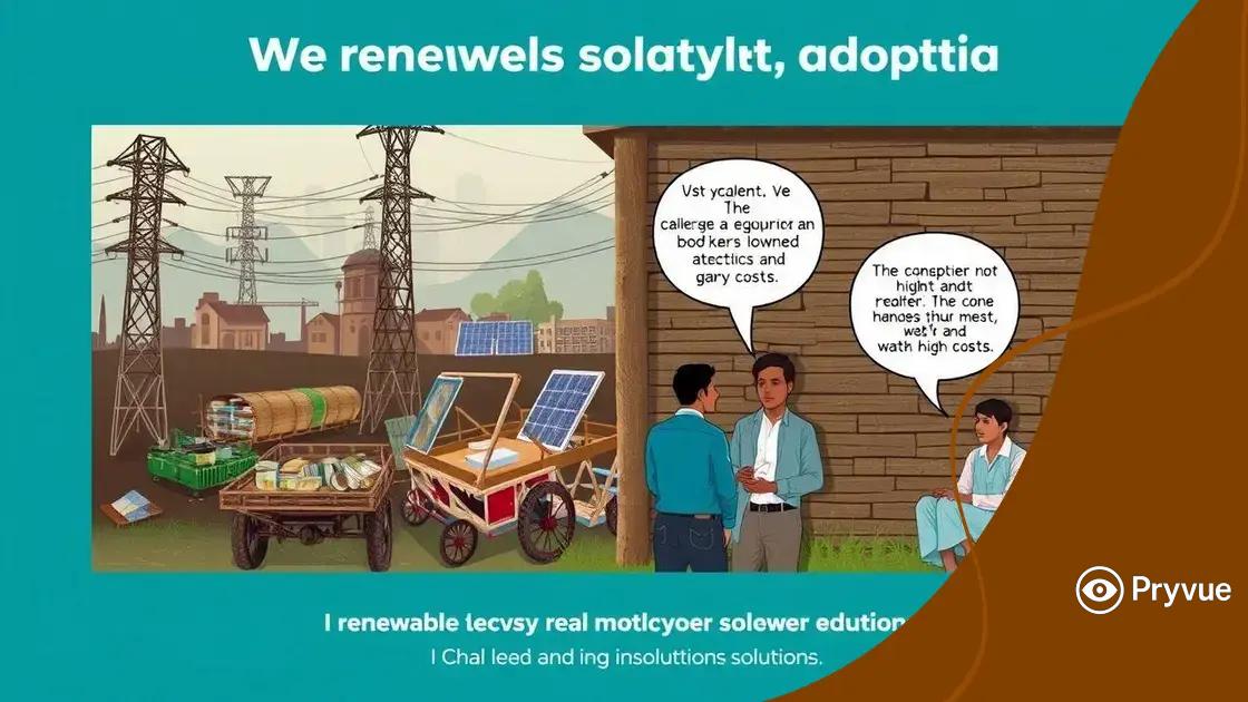 Challenges facing renewable energy adoption