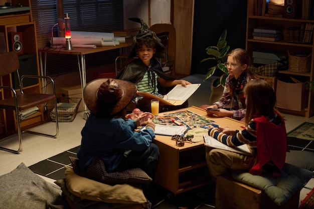 A classroom scene where middle school students are gathered around a table, working on a science project related to recycling. The students are engaged and smiling, surrounded by posters about environmental conservation and sustainable practices.