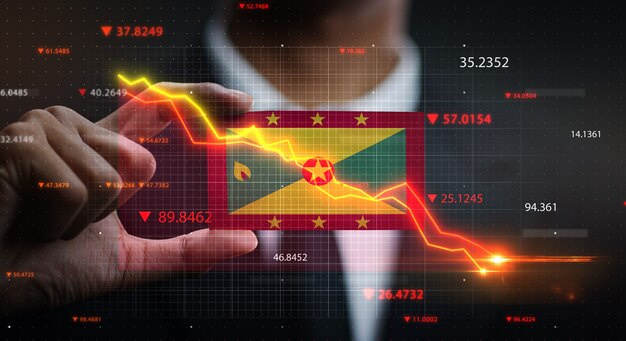 A graph showing the historical debt-to-GDP ratio of Brazil, with a prediction for 2025 based on different privatization scenarios. The graph is overlaid on an image of the Brazilian Central Bank.