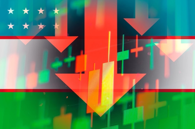 A stylized graph showing outflows of capital from Brazil to the US, represented by arrows and currency symbols, illustrating the impact of rising US interest rates.