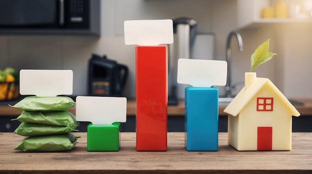 A chart comparing the cost of essential goods and services (food, housing, healthcare) with and without COLA adjustments over a five-year period.