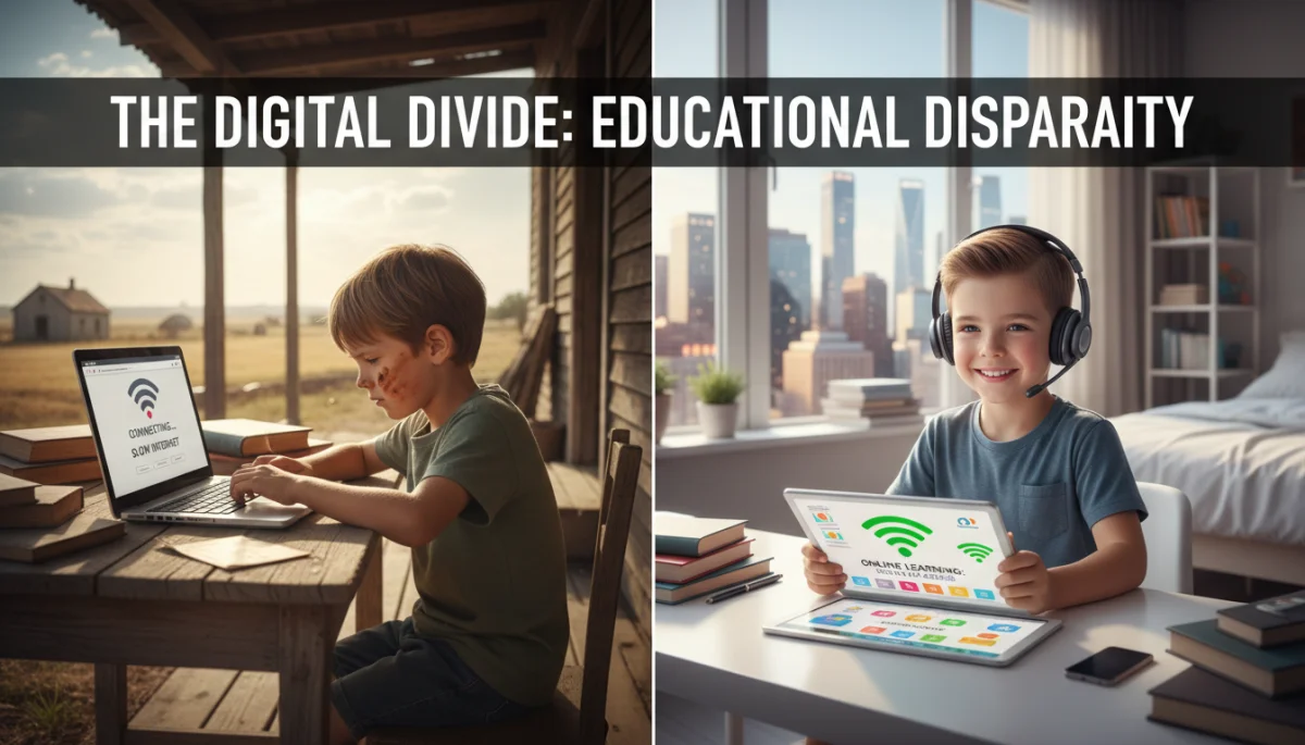 Educational disparities caused by broadband access gaps in the US