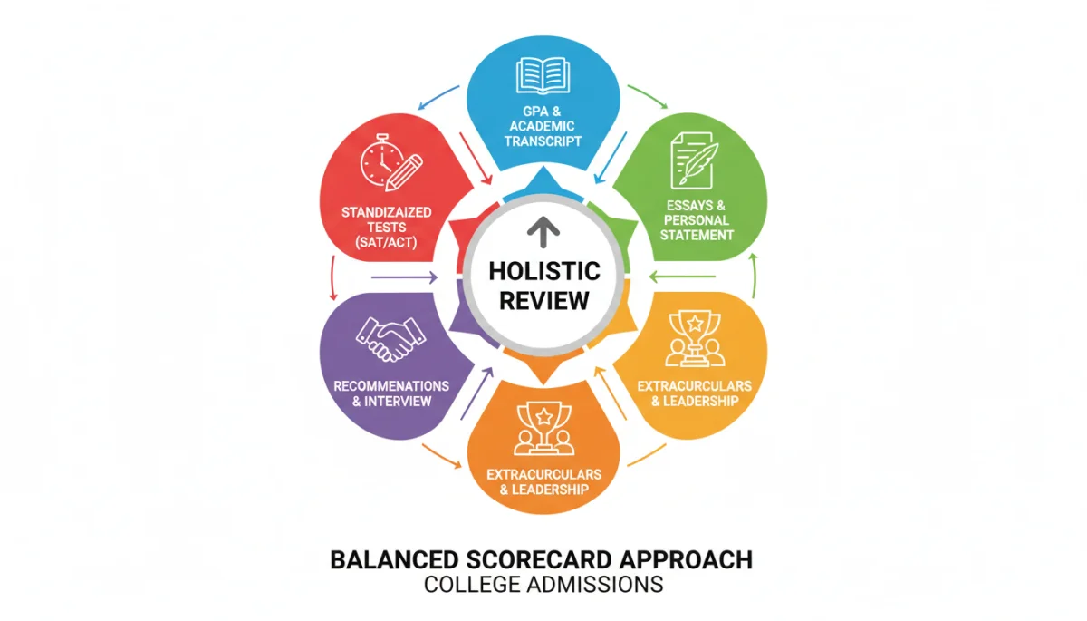Holistic review components for college admissions